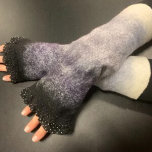 Grey and Black Arm Warmers