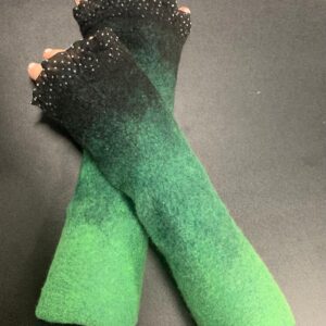 Green Felted Mittens